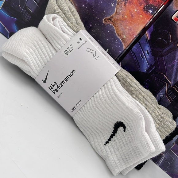 Nike Everyday Cushioned Training Crew Socks (3 pairs)
Md Performance
Multi-Color - Picture 14 of 16